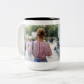 Maßgeschneidert braucht es eine große Herzlehrerbe Zweifarbige Tasse (Vorderseite Links)