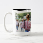 Maßgeschneidert braucht es eine große Herzlehrerbe Zweifarbige Tasse (Links)