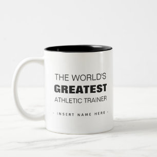 Maßgeschneidert für den weltweit größten Athle Zweifarbige Tasse