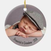 Maßgeschneidert für Oma-Foto Keramik Ornament (Hinten)