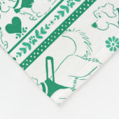 Maßgeschneidert Golden Guide Hundeschema Grün Fleecedecke (Ecke)