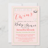 Maßgeschneidert hat sie Twins Baby Dusche Einladun Einladung (Vorderseite)