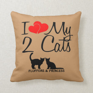 Maßgeschneidert I Liebe meiner beiden Katzen Kissen