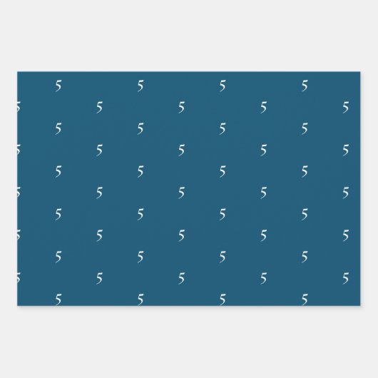 Maßgeschneidert mit der Anfangsbuchstabennummer, d Geschenkpapier Set (Vorderseite 3)