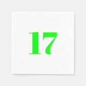 Maßgeschneidert mit/Initial Monogramm Anzahl Neon Serviette (Vorderseite)