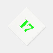 Maßgeschneidert mit/Initial Monogramm Anzahl Neon Serviette (Ecke)
