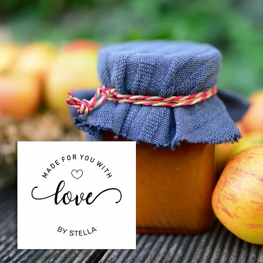 Maßgeschneidert mit Liebe Gummistempel