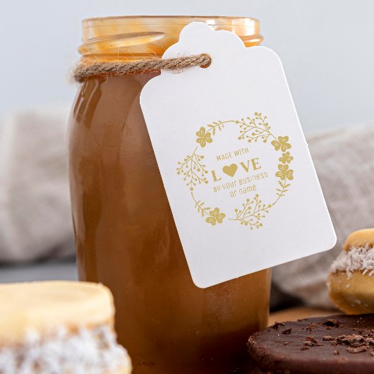 Maßgeschneidert mit Liebe Quote Blume Garland Gummistempel