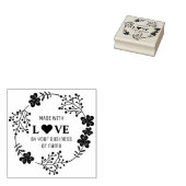 Maßgeschneidert mit Liebe Quote Blume Garland Gummistempel (Stempel)