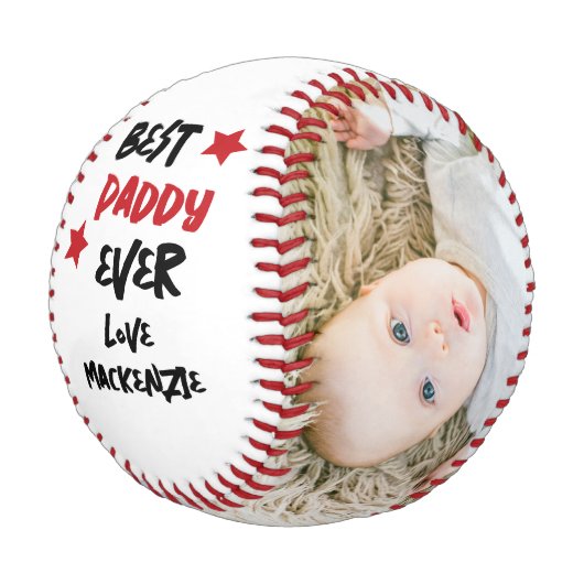 Maßgeschneidert Personalisiert Baseball (Schrägansicht)