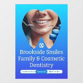 Maßgeschneidert Zahnarztklinik Zahnarztzahn Lächel Fensteraufkleber