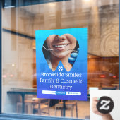 Maßgeschneidert Zahnarztklinik Zahnarztzahn Lächel Fensteraufkleber (Café-Fenster)