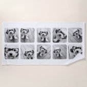 Maßgeschneiderte 10-FotoCollage mit gerundeten Rah Strandtuch (Vorderseite)