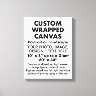 Maßgeschneiderte 11" x 14" PREMIUM WRAPPED CANVAS Leinwanddruck