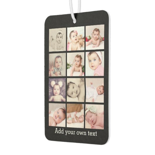 Maßgeschneiderte 12-Foto eines Personalisierten Autolufterfrischer (Links)