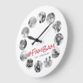 Maßgeschneiderte 12 Fotos Moderne Erinnerungen für Große Wanduhr (Winkel)