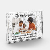 Maßgeschneiderte 1-Foto-Familie glücklich blühend  Fotoblock (Links)