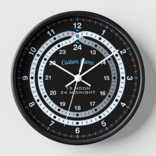 Maßgeschneiderte 24-Stunden-Uhr Uhr