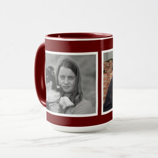 Maßgeschneiderte 2-Foto-Collage Tasse (Vorderseite Links)