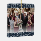 Maßgeschneiderte 2-seitige blaue Navy-Elegant-Skul Keramikornament (Rechts)