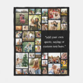 Maßgeschneiderte 36-Foto-Collage mit Angebot Fleecedecke (Vorderseite)