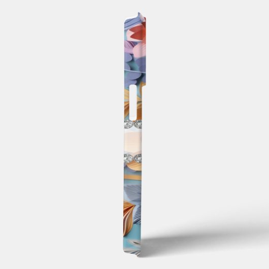 Maßgeschneiderte 3D-Blume, Diamantrahmen Case-Mate iPhone Hülle (Rückseite / Rechts)