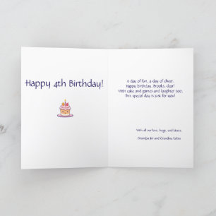 Maßgeschneiderte "3D" Great Grandson Birthday Gedi Ankündigung