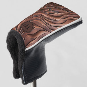 Maßgeschneiderte 3D-Kupfer-Metallic-Wellenform Golf Headcover