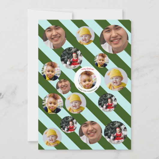 Maßgeschneiderte 4-Foto-🎄 Weihnachten Einladung (Vorderseite)