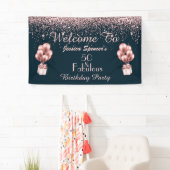 Maßgeschneiderte 50 & fabelhafte Rose Gold 50. Geb Banner (Insitu)