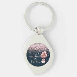 Maßgeschneiderte 50 & Fabulous Rose Gold B'day Gef Schlüsselanhänger