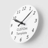 Maßgeschneiderte 8" RUNDE Wall Clock COURIER IT. Runde Wanduhr (Winkel)
