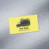 Maßgeschneiderte Abfallbeseitigungsfirma gelb Magnetische Visitenkarte (Beispiel)