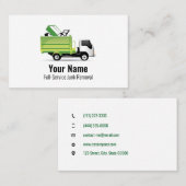 Maßgeschneiderte Abfallentsorgungsfirma Visitenkarte (Vorne/Hinten)