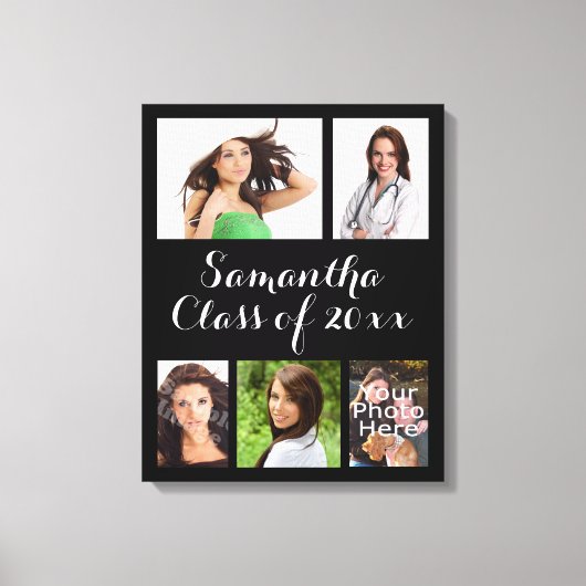 Maßgeschneiderte Abschluss FotoCollage Wrapped Can Leinwanddruck (Vorderseite)