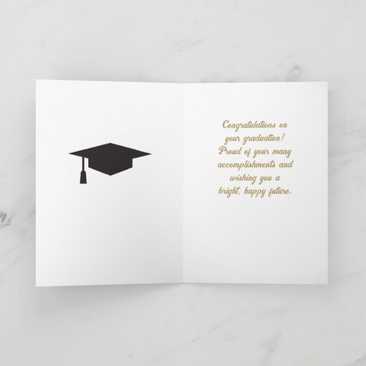 Maßgeschneiderte Abschluss-Karte für Glückwunsch Karte (Innenseite)