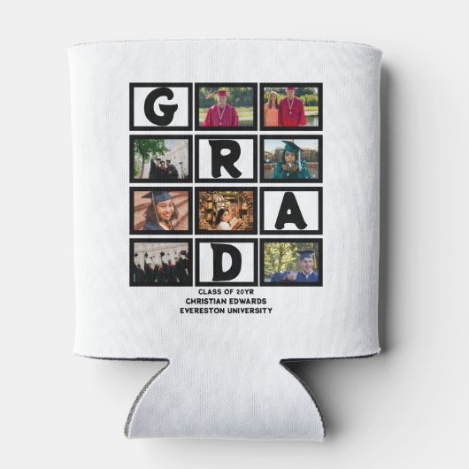 Maßgeschneiderte Abschluss-Klasse für Foto-Collage Dosenkühler (Rückseite)