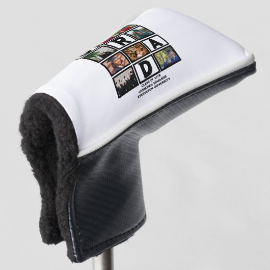 Maßgeschneiderte Abschluss-Klasse für Foto-Collage Golf Headcover (3/4 Vorderseite)