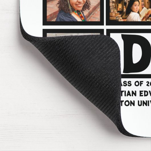 Maßgeschneiderte Abschluss-Klasse für Foto-Collage Mousepad (Ecke)