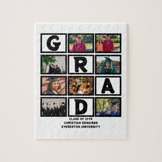 Maßgeschneiderte Abschluss-Klasse für Foto-Collage Puzzle (Vertikal)