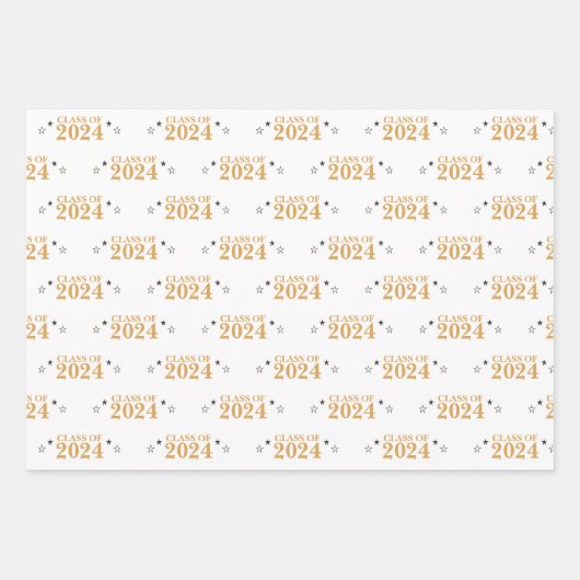 Maßgeschneiderte Abschluss-Klasse Geschenkpapier Set (Vorderseite 3)