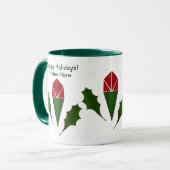 Maßgeschneiderte Abstrakte Rote Rosen, Heilige Fei Tasse (Vorderseite Links)