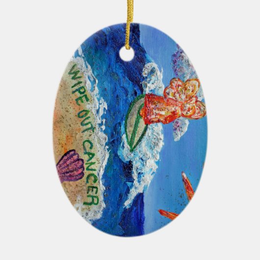 Maßgeschneiderte Abwischen des Engel-Engels Keramik Ornament (Vorne)