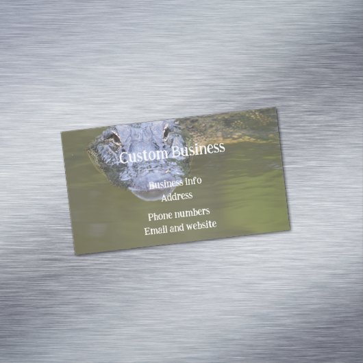 Maßgeschneiderte Alligator-Sumpftierart Magnetische Visitenkarte (Beispiel)