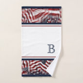 Maßgeschneiderte amerikanische Flag- und Sternmust Badhandtuch Set (Handtuch)