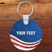 Maßgeschneiderte amerikanische Stars und Streifen Schlüsselanhänger (Vorderseite)