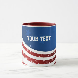 Maßgeschneiderte amerikanische Stars und Streifen Tasse