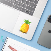 Maßgeschneiderte Ananas Aufkleber (Laptop mit iPhone)
