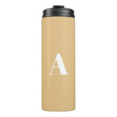 Maßgeschneiderte Anfangsbuchstaben Kamel weiß Thermosbecher (Vorderseite)