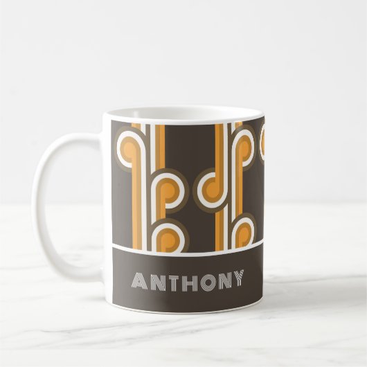 Maßgeschneiderte Angesagte Abstrakte Waves Curls I Kaffeetasse (Links)